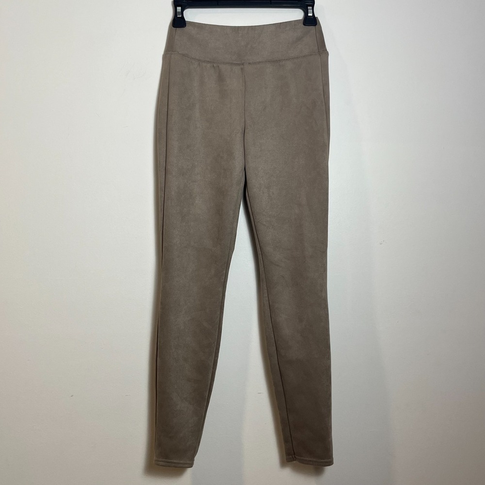GAP Faux Suede Leggings XS Tan/Taupe Tapered Stretch Soft‎ Business Casual Pants